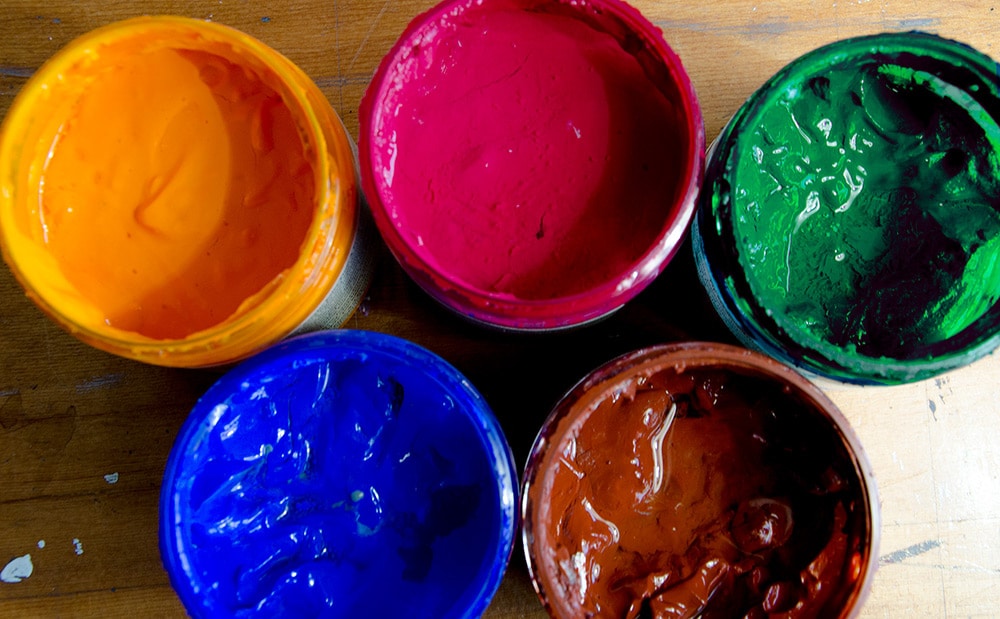 studio image tops of paint jars