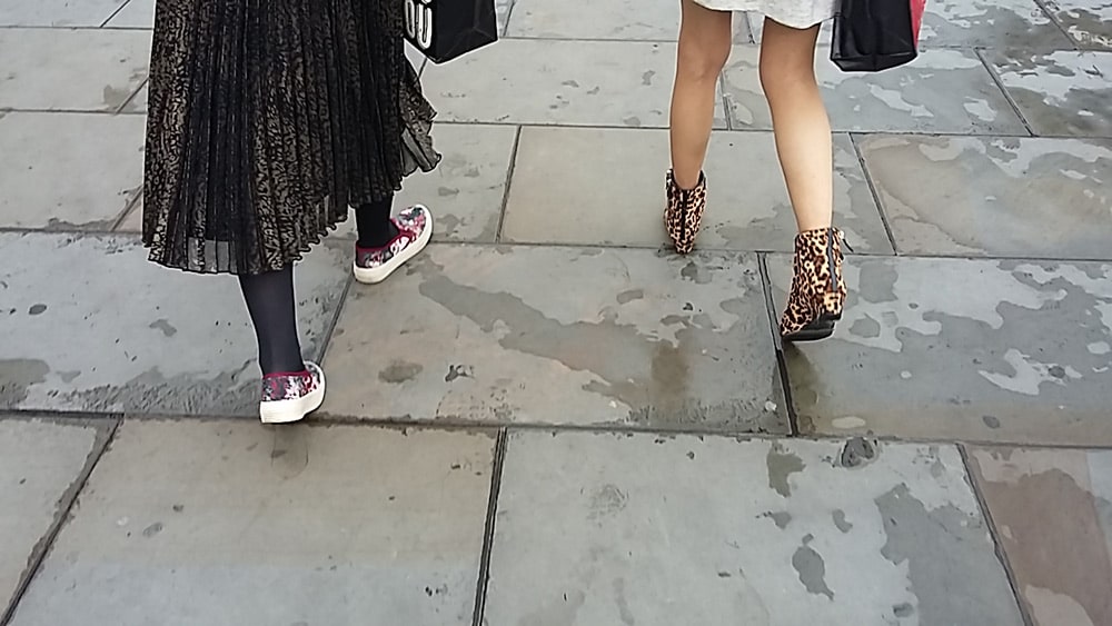 legs walking away