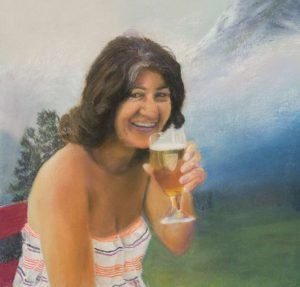 novusart pastel portrait with glass